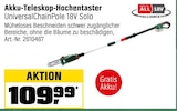 Akku-Teleskop-Hochentaster UniversalChainPole 18V Solo im Angebot bei OBI in Bremen Akku-Teleskop-Hochentaster UniversalChainPole 18V Solo Angebote bei OBI Bremen für 109,99 €