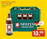 Münchner Hell Angebote von Spaten bei Netto Marken-Discount Regensburg für 13,99 €