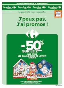Catalogue Carrefour Proximité de la semaine "J’peux pas, J’ai promos !" avec 1 pages, valide du 18/11/2025 au 30/11/2025 pour Lille et alentours Prospectus Carrefour Proximité de la semaine "J’peux pas, J’ai promos !" avec 1 pages, valide du 18/11/2025 au 30/11/2025 pour Lille et alentours
