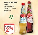Sirup im Angebot bei GLOBUS in Erlangen Sirup Angebote von Mautner Markhof bei GLOBUS Erlangen für 2,79 €