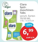 Spülmaschinen-Tabs im Angebot bei budni in Pinneberg Spülmaschinen-Tabs Angebote von Claro bei budni Pinneberg für 6,99 €