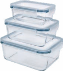 Glas-Frischhaltedosen-Set von SILVERCREST für 9,99 € bei Lidl im Angebot Glas-Frischhaltedosen-Set von SILVERCREST im aktuellen Lidl Prospekt