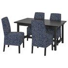 Tisch und 4 Stühle schwarz/Ryrane dunkelblau Angebote von NORDVIKEN / BERGMUND bei IKEA Hamburg für 798,96 €
