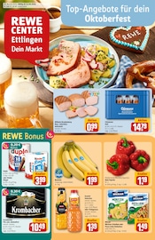 Krombacher im REWE Prospekt in Ettlingen Aktueller REWE Prospekt mit Krombacher, "Dein Markt", Seite 1
