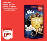 Aktuelle Felix Katzenfutter Angebote bei GLOBUS in Mannheim Aktuelles Knabber Mix oder Crispies für Katzen Angebot bei GLOBUS in Mannheim ab 0,89 €