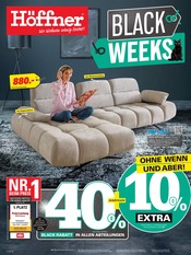 Aktueller Höffner Möbel & Einrichtung Prospekt in Theißen und Umgebung, "BLACK WEEKS" mit 8 Seiten, 19.11.2025 - 02.12.2025