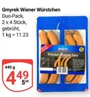 Wiener Würstchen im Angebot bei GLOBUS in Braunschweig Wiener Würstchen Angebote von Gmyrek bei GLOBUS Braunschweig für 4,49 €
