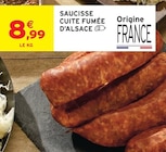 Promo Saucisse cuite fumée d'alsace à 8,99 € dans le catalogue Intermarché Super à Chanteheux