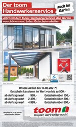 toom Baumarkt Prospekt für Lutherstadt Wittenberg mit 4 Seiten toom Baumarkt Prospekt für Lutherstadt Wittenberg: "Der toom Handwerkerservice", 4 Seiten, 06.03.2021 - 14.05.2021