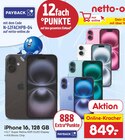 iPhone 16, 128 GB Angebote von Apple bei Netto Marken-Discount Göttingen für 849,00 €