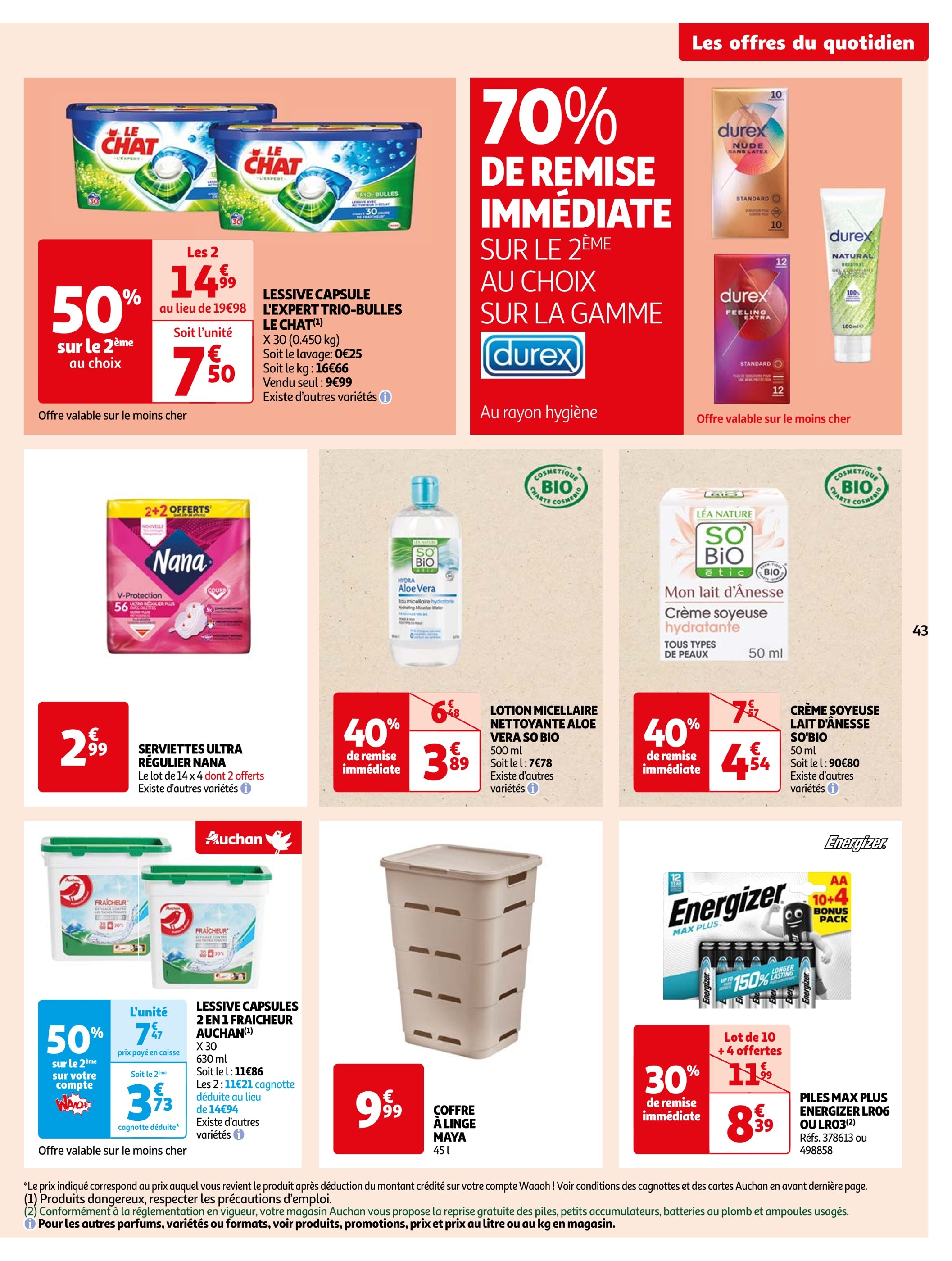 Poubelle Auchan Promos et prix dans le catalogue de la semaine