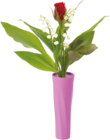 Muguet en vase 2 brins + 1 rose en promo chez Lidl Créteil à 2,69 €