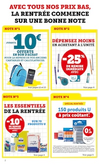 Prospectus Super U de la semaine "Super U" avec 2 pages, valide du 16/07/2025 au 10/08/2025 pour Cerizay et alentours