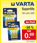 Superlife AA im Angebot bei Zimmermann in Mainz Superlife AA Angebote von Varta bei Zimmermann Mainz für 0,69 €