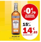 Ricard 45° - Ricard en promo chez Super U Besançon à 14,85 €