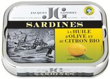 Promo SARDINES A L'HUILE D'OLIVE ET CITRON à 3,75 € dans le catalogue NaturéO à Longjumeau