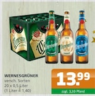 WERNESGRÜNER bei Getränke A-Z im Milmersdorf Prospekt für 13,99 €