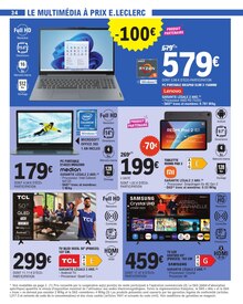Promotion Lenovo dans le prospectus E.Leclerc, valable du 30/06/2026 au 11/07/2026 Promo Lenovo dans le catalogue E.Leclerc du moment à la page 34