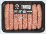 Saucisse de toulouse filière - U en promo chez Super U Sarcelles à 6,39 €