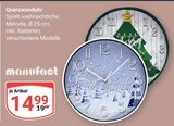 Quarzwanduhr im Angebot bei GLOBUS in Amberg Quarzwanduhr Angebote von manufakt bei GLOBUS Amberg für 14,99 €