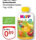 Bio Hippis Quetschbeutel Angebote von HiPP bei GLOBUS Wiesbaden für 0,89 €