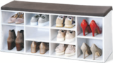 Schuhschrank mit braunem Sitzkissen Angebote bei toom Baumarkt Pirna für 44,99 €