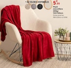 Plaid microfibre 200gr 125×150cm en promo chez Maxi Bazar Cannes à 5,99 €