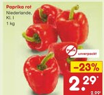 Aktuelle Paprika Angebote bei Netto Marken-Discount in Solingen (Klingenstadt) Aktuelles Paprika rot Angebot bei Netto Marken-Discount in Solingen (Klingenstadt) ab 2,29 €