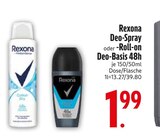 Deo-Spray von Rexona für 1,99 € bei EDEKA im Angebot Deo-Spray von Rexona im aktuellen EDEKA Prospekt