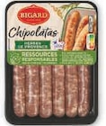 Chipolatas - BIGARD - Super U à Antibes Chipolatas - BIGARD en promo chez Super U Antibes à 3,29 €