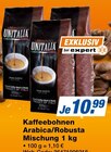 Kaffeebohnen Arabica oder Robusta Mischung Angebote von UNITALIA bei expert Hof für 10,99 €