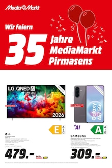 Aktueller MediaMarkt Saturn Pirmasens Prospekt MediaMarkt Saturn Pirmasens Prospekt "Wir feiern 35 Jahre MediaMarkt Pirmasens" mit 8 Seiten