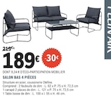 Salon bas 4 pièces en promo chez E.Leclerc Rochefort à 189,00 €
