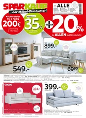 Couch im Sparkauf Prospekt in Heilbronn Aktueller Sparkauf Prospekt mit Couch, "Küchenaktion Fix & Fertig", Seite 1