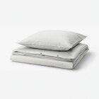 Bettwäsche-Set, 2-teilig grau weiß/Streifen 140x200/80x80 cm von SOLFIBBLA im aktuellen IKEA Prospekt