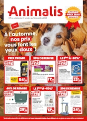 Prospectus Jardineries & Animaleries Animalis en cours à Langueux et alentours, "À l'automne, nos prix vous font les yeux doux !", 12 pages, 27/10/2025 - 16/11/2025 Catalogue Jardineries & Animaleries Animalis en cours à Langueux et alentours, "À l'automne, nos prix vous font les yeux doux !", 12 pages, 27/10/2025 - 16/11/2025