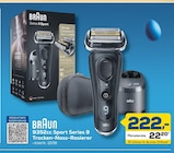 9352cc Sport Series 9 Trocken-Nass-Rasierer im Angebot bei EURONICS in Hagen 9352cc Sport Series 9 Trocken-Nass-Rasierer Angebote von Braun bei EURONICS Hagen für 222,00 €