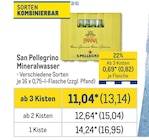 Mineralwasser Angebote von San Pellegrino bei Metro Bremen für 13,14 €