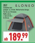 Zelt im Angebot bei Marktkauf in Arnsberg Zelt Angebote von ELONEO bei Marktkauf Arnsberg für 189,99 €