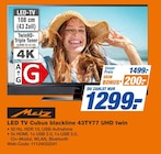 expert Rheinfelden - LED TV Cubus blackline 43TY77 UHD twin Angebot im Prospekt LED TV Cubus blackline 43TY77 UHD twin bei expert im Rheinfelden Prospekt für 1.299,00 €