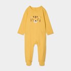 Dors-bien boutonné dos coton jaune moutarde bébé dans le catalogue La Halle