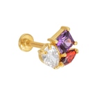 Piercing en or jaune et oxydes de zirconium carré navette poire dans le catalogue E.Leclerc