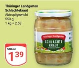 Schlachtekraut Angebote von Thüringer Landgarten bei GLOBUS Halle für 1,39 €