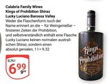 Aktuelles Kings of Prohibition Shiraz Lucky Luciano Barossa Valley Angebot bei GLOBUS in Leipzig ab 6,99 €