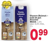 Frische fettarme Milch Angebote von Unsere Heimat bei E center Heidelberg für 0,99 €