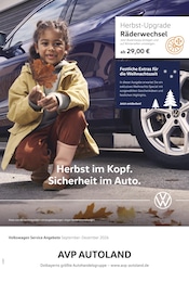 Volkswagen Prospekt für Altötting mit 1 Seite Volkswagen Prospekt für Altötting: "Herbst im Kopf. Sicherheit im Auto.", 1 Seite, 01.09.2026 - 31.12.2026
