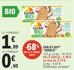 Sablés Bio Pavot Coco - Gerblé à 0,60 € dans le catalogue E.Leclerc