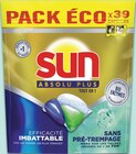 Capsules lave-vaisselle tout en 1 Absolu Plus x 39 lavages - SUN en promo chez Intermarché Hyper Lorient à 7,26 €