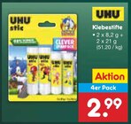 Klebestifte im Angebot bei Netto Marken-Discount in Regensburg Klebestifte Angebote von UHU bei Netto Marken-Discount Regensburg für 2,99 €