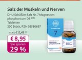 Schüßler-Salz Nr. 7 Magnesium phosphoricum D6 Tabletten von DHU für 8,95 € bei mea - meine apotheke im Angebot Schüßler-Salz Nr. 7 Magnesium phosphoricum D6 Tabletten von DHU im aktuellen mea - meine apotheke Prospekt